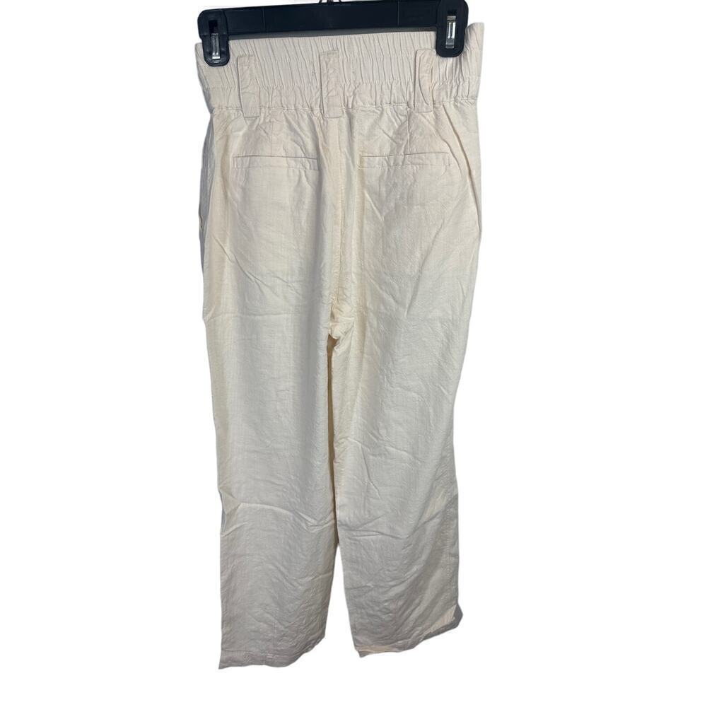 Urban Outfitters Ivory Cotton & Viscose Pleated Tapered Pants X SMALL NWT - Picture 6 of 9